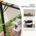 thumbnail image 5 of Outsunny 2 PCS Pergola Shade Cover, UV Protection Pergola Canopy Replacement, for 10 x 12ft Pergola, 5 of 9