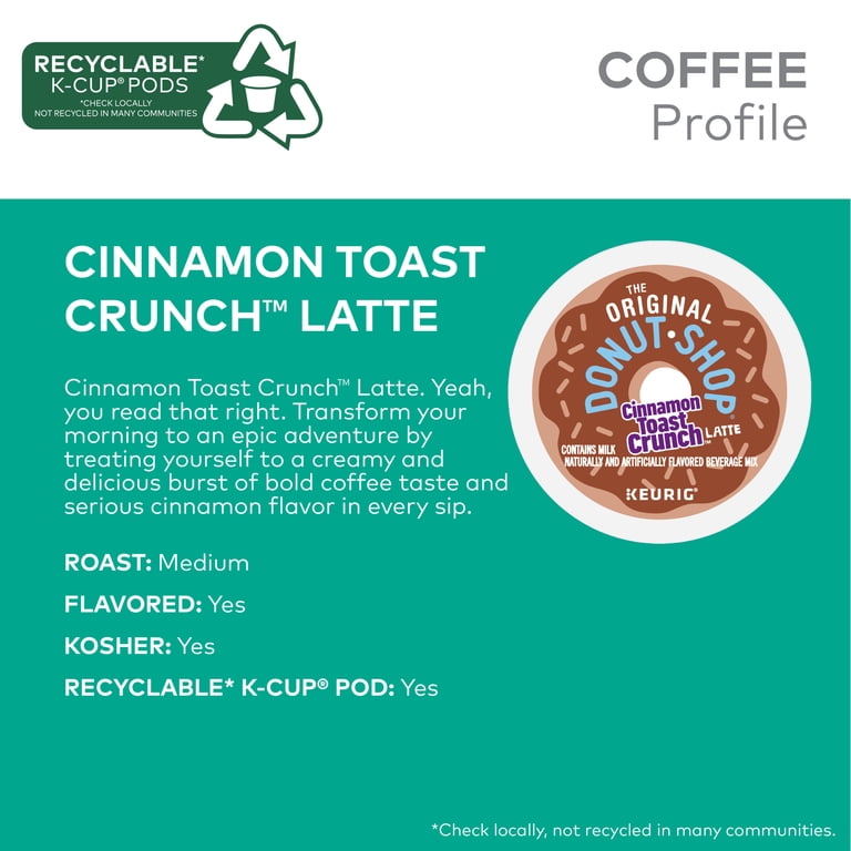 The Original Donut Shop, One Step Cinnamon Toast Crunch Latte K