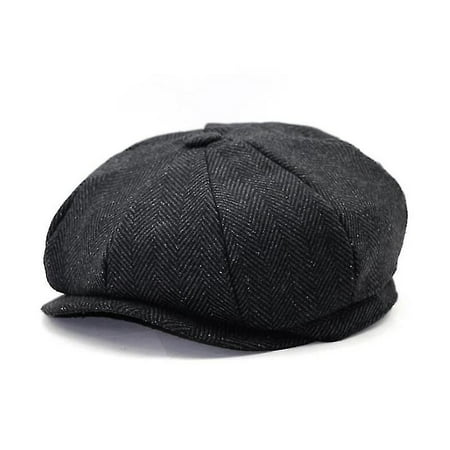 Wantonfy Heren Baret Pet met Klep, Schiebermütze Barret Platte Pet, Newsboy Baskenmütze, One size