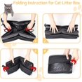 thumbnail image 4 of Cat Travel Litter Box,Portable Litter Box for Cats Collapsible Cat Litter Box,Travel Litter Box for Catd in Car,Waterproof and Leak-Proof Large Cat Litter Box for Cats,Black, 4 of 9