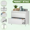 thumbnail image 3 of SUXXAN 2-Drawer Lateral File Cabinet, Legal or Letter Storage Cabinet, White, 3 of 7