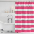 thumbnail image 4 of Pink Striped Waterproof Fabric Shower Curtain,Modern Simple Monochrome Geometric White Waterproof Fabric Shower Curtain for Bathroom Curtains Bathtubs Shower Curtains with 12 Hooks Stall 48x72in, 4 of 8