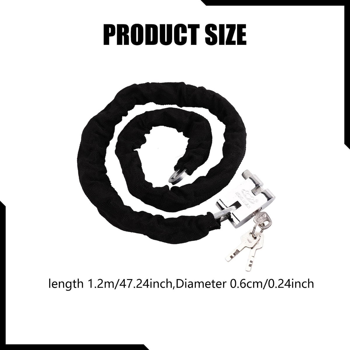 Applicable to Bicycle Chain Lock, Security Lock 1.2 M