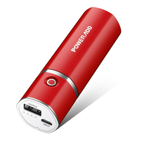 Poweradd Slim2 Mini 5000mAh Power Bank Portable Charger for iPhones, Samsung Galaxy Cellphone, USB-enabled