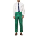 thumbnail image 2 of INSPIRE CHIC Men's Checked Prom Trousers Formal Plaid Suit Pants, 2 of 6