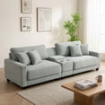 thumbnail image 3 of RIAFUN 111.8" Modular Sectional Sofa, 4-Seat Oversized Corduroy Couch with Storage Box, USB/Type-C Port & 2 Cup Holders for Living Room, Gray, 3 of 5