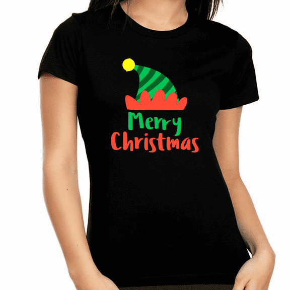 Funny Elf Hat Christmas Pajamas Christmas Shirts Funny Christmas Pajamas for Women Funny Christmas Shirt