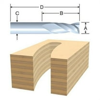 Bosch 85911MC 1/4 in. x 1 in. Straight Carbide-Tipped Router Bit