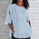 thumbnail image 2 of Tops Y Blusas de las Señoras Cortado 3/4 Manga Impresa Suelta Camisa Casual, Blusas para las Mujeres Casual, 2 of 4