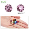 thumbnail image 2 of 100pcs 8mm Rhinestone Beads for Jewelry Making, Sparkle Diamond Clay Bead for Necklace Bracelet Christmas, Purple, 2 of 7