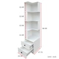 thumbnail image 4 of LiviNest Corner Bookshelf with Drawers & LED: 4-Tier L-Shaped Display Shelf - Transform Wasted Corners into Lit Storage Hub for Small Apartments & Home Office, 4 of 6