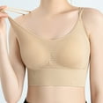 thumbnail image 4 of Elainilye Fashion No Underwire Bras For Women Traceless Yoga Sports Bra Back Support Bra Sleep Bra Wirefree Underwear Bra,Beige, 4 of 8
