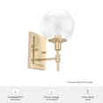 thumbnail image 7 of Hunter - Xidane 1-light Alturas Gold, Small Sconce Light, Dimmable, Mid Century Modern Style, for Bedrooms, Kitchens, Dining, Living Rooms - 19759, 7 of 7