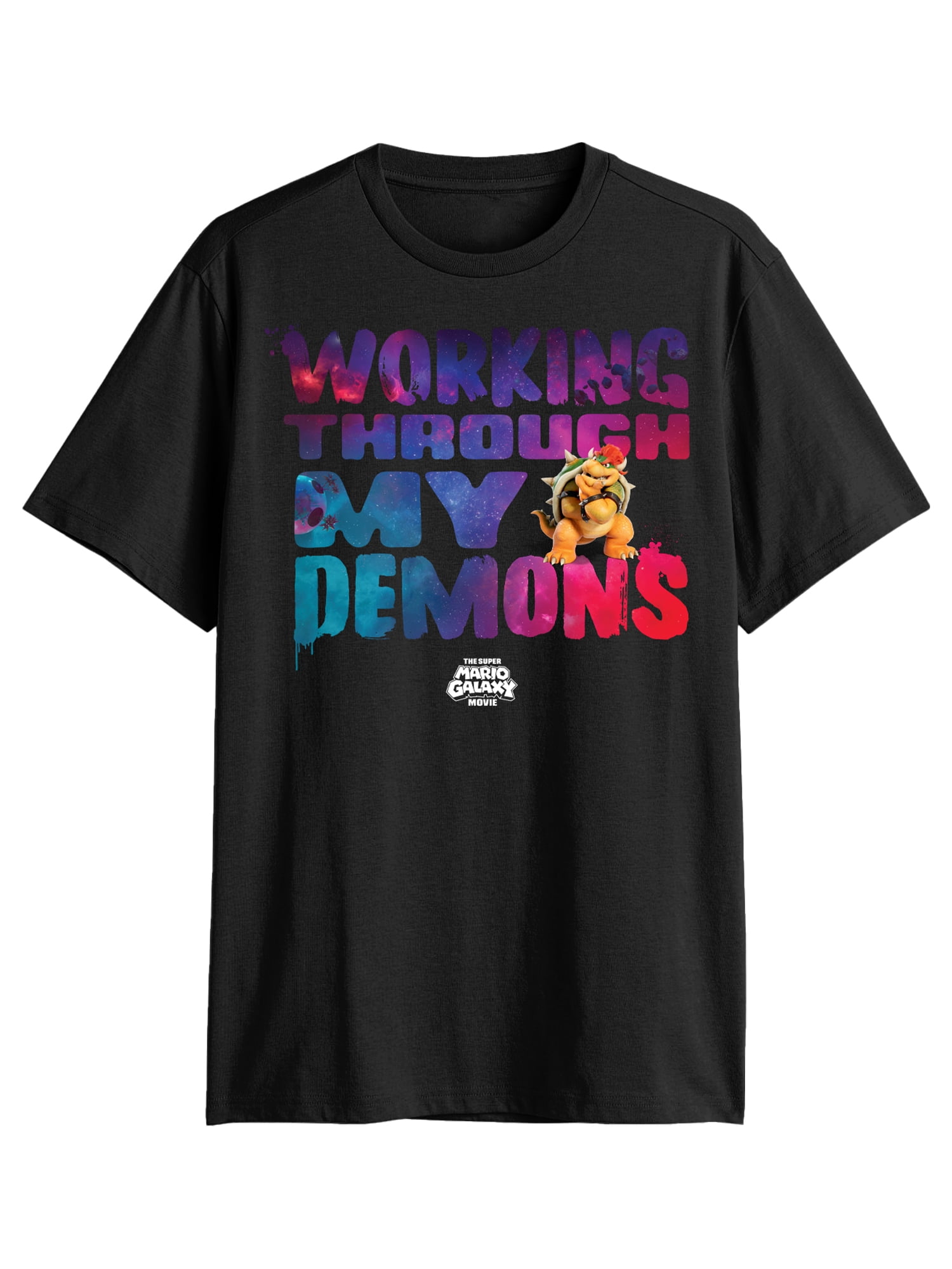 Nintendo Super Mario, Men's & Big Men's Graphic Tee, Working Thru My Demons, Sizes S-3XL