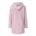 thumbnail image 3 of DEELLEEO Womens Winter Plus Size Solid Plus Velvet Coat Pocket Overcoat, 3 of 6
