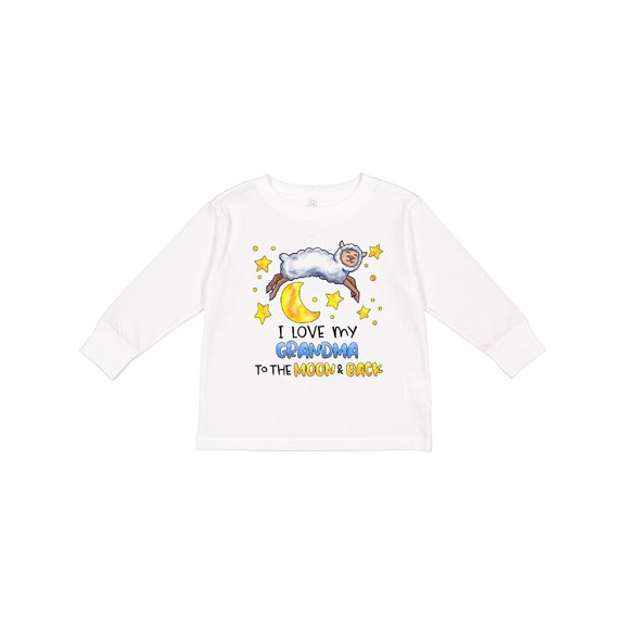 Inktastic I Love my Grandma to the Moon and Back Cute Sheep Boys or Girls Long Sleeve Toddler T-Shirt