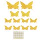 thumbnail image 1 of Juego de pegatinas 3D doradas brillantes para decoración de pared de salón, 12 unidades, 1 of 10