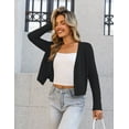 thumbnail image 4 of FOLUNSI Women's Long Sleeve Cropped Cardigans Sweaters Jackets Open Front Short Shrugs for Dresses, 4 of 10