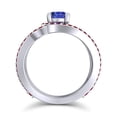thumbnail image 4 of 2.50 Ct Round Shape Blue Sapphire & Red Ruby Gemstone Stunning Wedding Ring for Fiancee Solid 14K White Gold Size 6.5 by Diamond-Capitals, 4 of 8