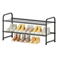 thumbnail image 3 of SUFAUY 2 Tier 33" Wide Shoe Rack Stackable, Metal Mesh, Black, 3 of 8