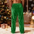 thumbnail image 6 of Hearthz Velour Mens Fleece Pj Pants Wide Leg Drawstring Men's Pajama Pants with Pocket Winter Warm Men Sleep Pants, 6 of 9