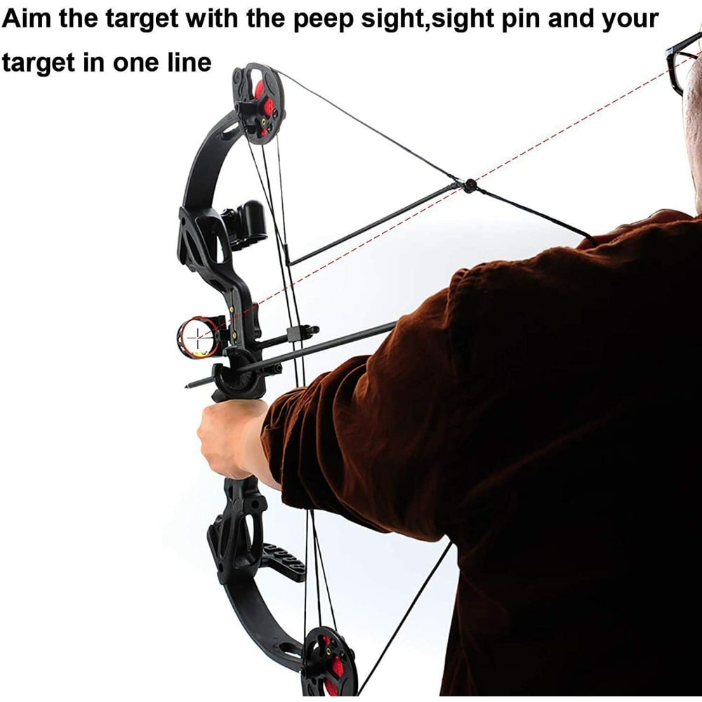Cocobaby Teens Compound Right Hand Bow Kit W/30"Archery Arrow Target Hunting Set 15-29lbs