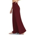 thumbnail image 3 of Aloohaidyvio Yoga Pants,Women's Fashion Solid Color Stretch Yoga Pants High Waist Loose Casual Wide Leg Pants, 3 of 5