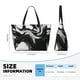 thumbnail image 4 of Fotbe Fluid Black White Paint Swirls Bolsa de Viaje para Playa - Resistente al Agua, Bolsa Tote de Gran Capacidad y Ligera con 7 Bolsillos para Mujeres y Hombres, 4 of 7