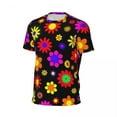 thumbnail image 5 of T Shirt For Men Retro Bright Flowers Gym Summer Hippie Flower Power Casual Trendy Cool Tee Shirt For, 5 of 7