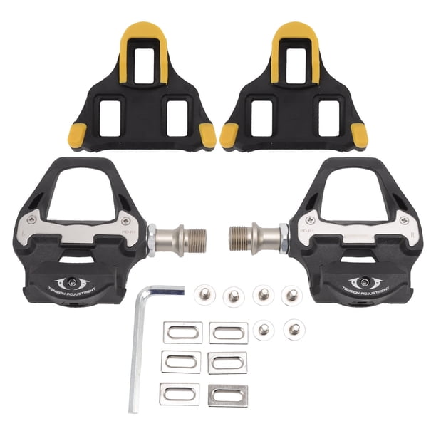 Un par de bicicletas con pedal de bloqueo automático bicicleta de montaña con pedal de bloqueo de nylon pedal de bicicleta, con accesorios antideslizantes, compatible con el sistema SPD