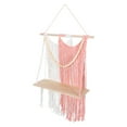thumbnail image 6 of WHAMVOX Handmade Woven Tassel Tapestry Macrame Wall Shelf Boho Floating Plant Holder Decorative Rope Shelf for Bedroom Balcony Home Decor, 6 of 8
