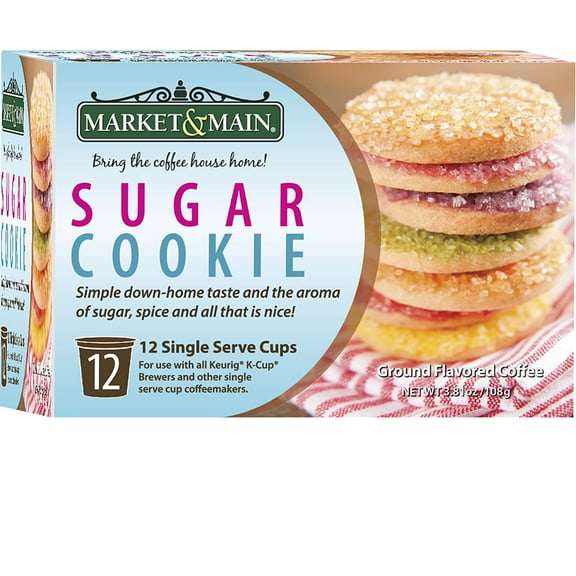 OneCup, Sugar Cookie, Flavored Coffee, Compatible with Keurig K-cup Brewers, 12 Count