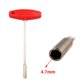 thumbnail image 5 of 10uds. Llave en forma de T para bicicleta, manga de radios oculta, herramienta de tapa de radios integrada (4,7 mm), 5 of 7