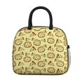 thumbnail image 2 of Lunch Bag Lunch Box for Women Reusable Insulated Lunch Bags,Water-Resistant New York Style Pizza By the Slice Yellow Cooler Lunch Tote Bag, Large Capacity for Work Travel Picnic, 2 of 6