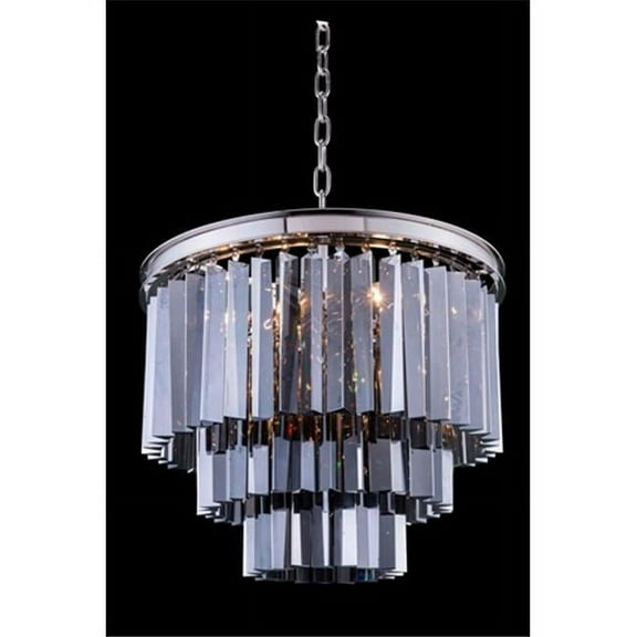 1201D20PN-SS-RC Sydney Pendent Lamp - Polished Nickel - Royal Cut Silver Shade Crystals