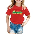 thumbnail image 1 of PMVFHDE Hauts d'Été pour Filles T-Shirts d'Été Manches Courtes Tunique Manches Courtes pour Filles T-Shirts d'Été Manches Courtes Col Rond pour Enfants avec Imprimés Mensuels Rouge, 8-9 Ans, 1 of 4