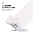 thumbnail image 3 of Feetures Elite Light Cushion No Show Tab Ankle Socks - Sport Sock with Targeted Compression - White Rose , Small (1 Pair), 3 of 7