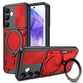 thumbnail image 4 of Innens for Samsung Galaxy A15/A25/A55 5G 6.5inch Car Magnetic Stand Case Rugged Cover with Screen Protector, Red, 4 of 15