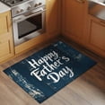 thumbnail image 2 of 2x3 Ft Entryway Area Rug, Happy Father's Day Kitchen Rug Runner Washable Floor Mat, Dark Blue Shabby Wooden Grain Non Slip Indoor Door Mat Throw Carpet for Bathroom Living Room Bedroom, 2 of 8