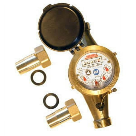 Two Inch Lead Free Brass Water Meter in Gallons