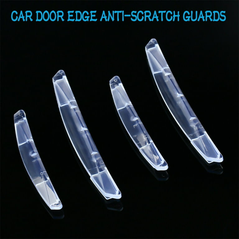 4-Piece Blue Car Door Edge Guards - PVC Anti-Collision Protection Strips