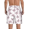 thumbnail image 3 of Naloa Pink Butterflies (2) Men's Beach Shorts, Surfing shorts, Swim trunks, Quick Dry Swim Trunks for Surfing Beach Fun - 3X-Large, 3 of 9