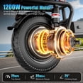 thumbnail image 3 of k11 Electric Scooter with Seat,1200W Peak Motor, 25 MPH 750Wh 35 Miles , 14" Foldable Commuting Electric Scooter with Box (Removable), Ample Storage for Pet & Cargo,UL2272,365LBS Capacity, 3 of 12