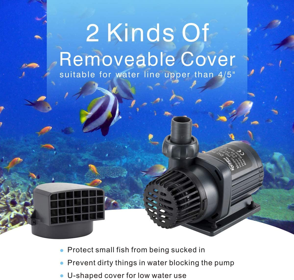 Submersible and Inline Return Pump for Fish Tank,Aquariums,Fountains,Sump,Hydroponic,Pond,Freshwater and Marine Water Use JEREPET Aquarium 24V DC Water Pump with Controller 