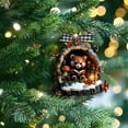thumbnail image 6 of Christmas Animal Hanging Ornament, Acrylic Reading Book Raccoon Christmas Ornaments 2025, Cute Raccoon in Snowy Tree Stump Ornament, Forest Animals Hanging Decoration Gift for Animal Lovers, 6 of 6