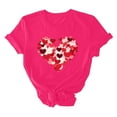 thumbnail image 7 of VKOYWKM Women's Love Heart T Shirts Valentine Shirts Love Graphic Tees Spring Short Sleeve T Shirts Romantic Valentine's Day Party Tshirts, 7 of 7