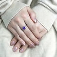 thumbnail image 4 of Womens Ring Anillo Para Mujer 316L Stainless Steel Ring with AAA Grade CZ in Tanzanite, 4 of 5