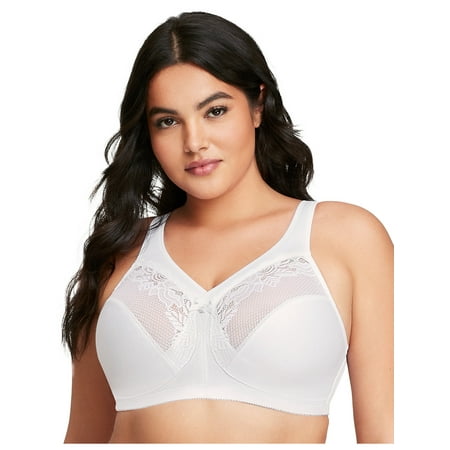 

Glamorise Full Figure Plus Size MagicLift Minimizer Bra Wirefree #1003