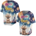 thumbnail image 3 of Happy New Year with Poodle Fireworks Holiday Xmas Winter 2025 All Over Print 3D Baseball Shirt Poodles Dog Lover Gifts Idea Softball Sport - 00025, 3 of 6