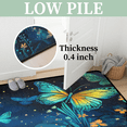 thumbnail image 4 of CURLYOOT Butterfly Flower Rug for Living Room Bedroom, 4x6 Ft Washable Area Rug, Non Slip Rugs for Entryway, Fantasy Large Carpet for Indoor Dining Room, 4 of 7
